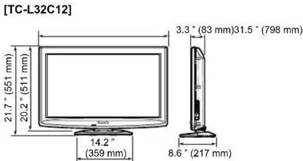 PANASONIC Viera TC-L32C12 - Specifications - 1