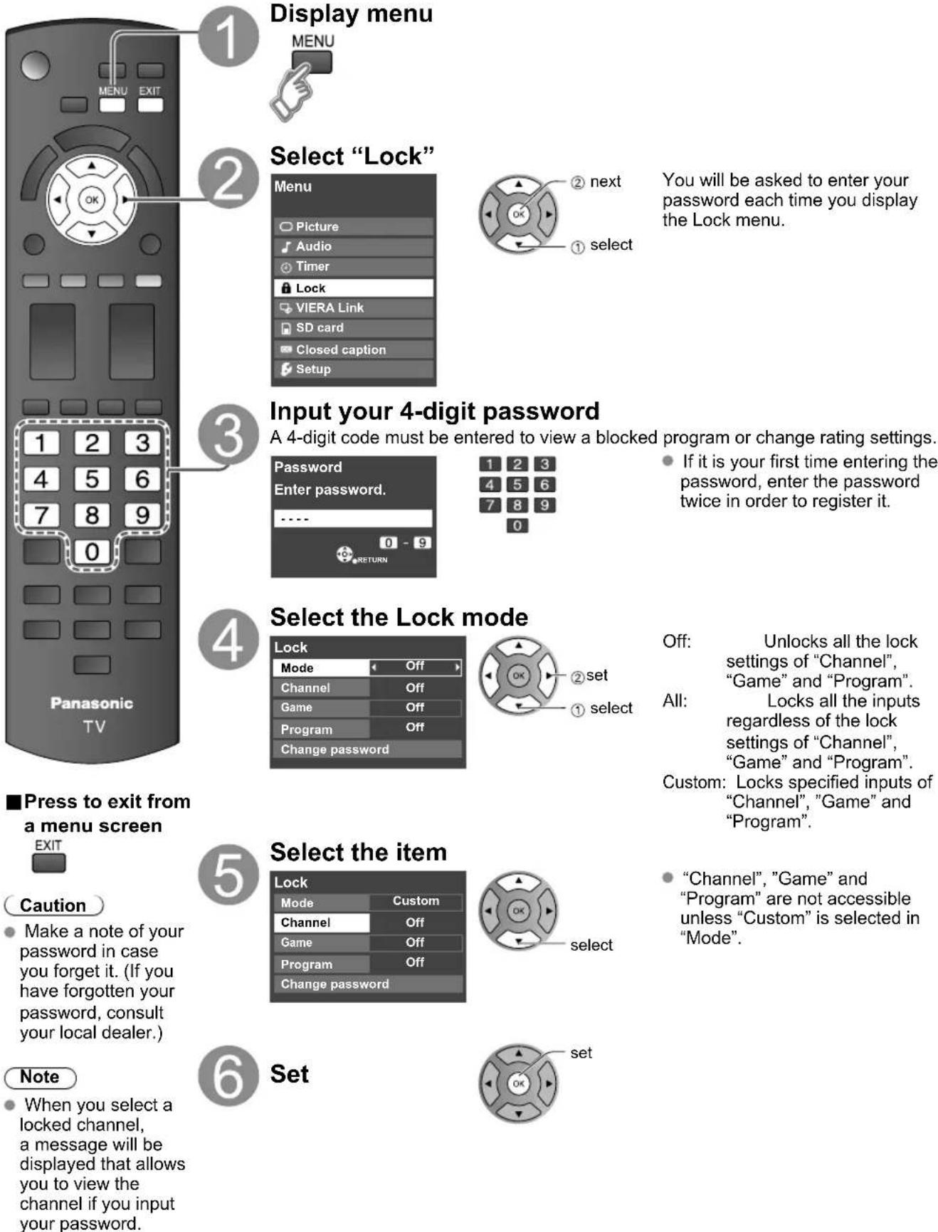 PANASONIC Viera TC-L32C12 - Lock - 1