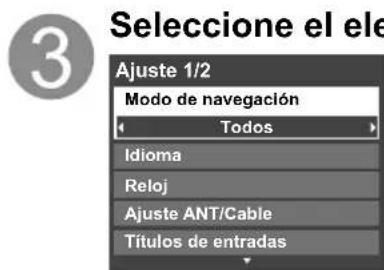 PANASONIC Viera TC-L32C12 - Cómo utilizar las funciones de los menús - 3
