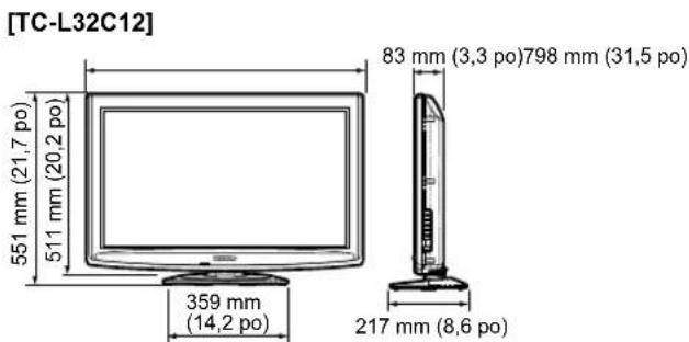 PANASONIC Viera TC-L32C12 - Spécifications - 1
