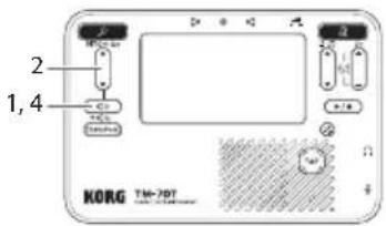 KORG TM-70T - Tuning to a reference tone (Sound Out) - 1