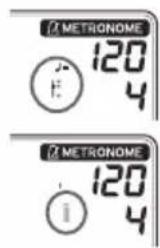 KORG TM-70T - Verwenden des Metronoms Einstellung von Tempo und Taktart - 2