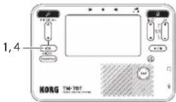 KORG TM-70T - 在查看音高的同时进行调音（声音回传） - 1