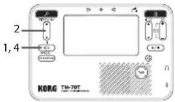 KORG TM-70T - Stimmen auf einen Referenzton (Ton-Ausgabe) - 1