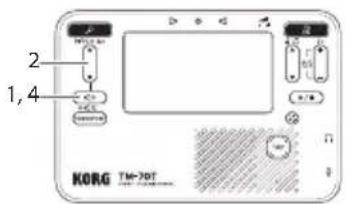 KORG TM-70T - 按参考音进行调音（声音输出）按参考音进行调音（声音输 - 1