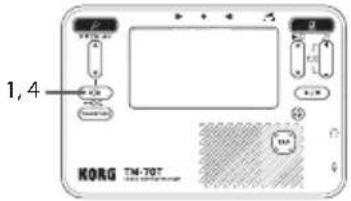 KORG TM-70T - Accord via détection de la hauteur (mode Retour Son) - 1