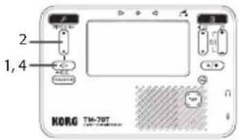 KORG TM-70T - Afinar en una tonalidad de referencia (Salida de sonido) - 1