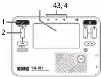 KORG TM-70T - Accord via l'affichage - 1
