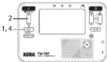 KORG TM-70T - Accord sur une note de référence (mode Son) - 1