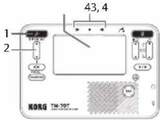 KORG TM-70T - Tuning while checking the meter - 1