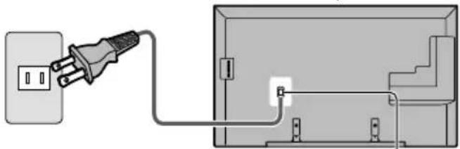 PANASONIC Viera TC-55CX800 - Conexión del cable de alimentación - 1