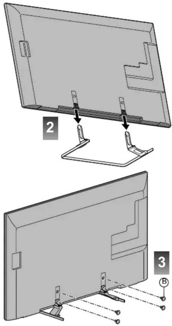 PANASONIC Viera TC-55CX800 - Attaching the pedestal to TV - 6