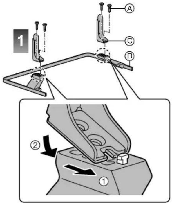 PANASONIC Viera TC-55CX800 - Attaching the pedestal to TV - 5