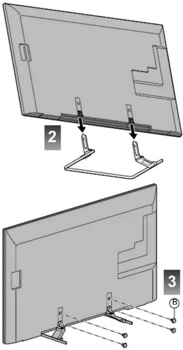 PANASONIC Viera TC-55CX800 - Colocación del pedestal en el televisor - 6