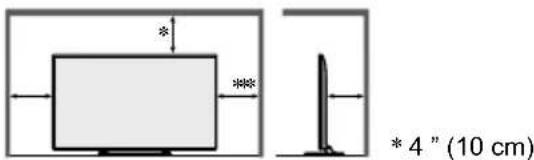 PANASONIC Viera TC-55CX800 - Ventilación segura - 1