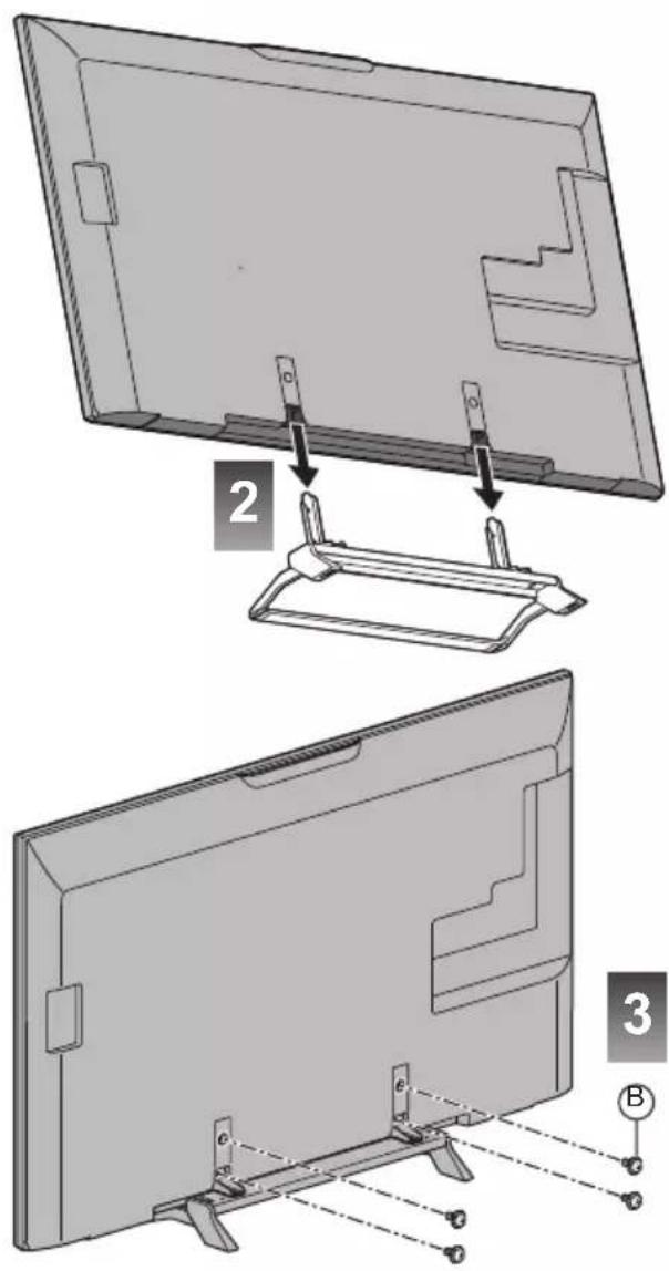 PANASONIC Viera TC-55CX850 - Attaching the pedestal to TV - 6
