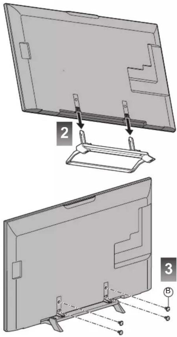 PANASONIC Viera TC-55CX850 - Colocación del pedestal en el televisor - 6