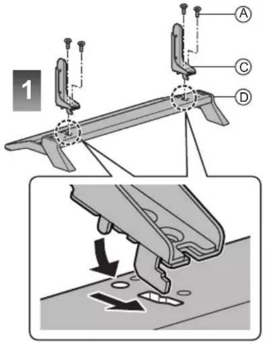 PANASONIC Viera TC-55CX850 - Fixation du téléviseur sur le piédestal - 5