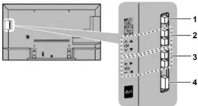 PANASONIC TC-50CX600 - Emplacement des commandes/ voyants - 2