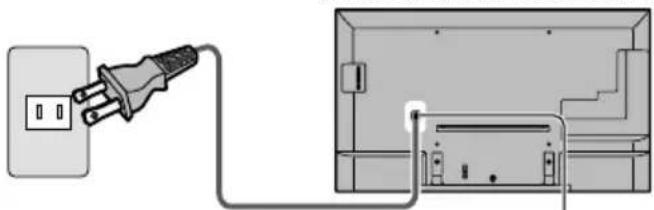PANASONIC TC-50CX600 - Raccordement du cordon d'alimentation - 1