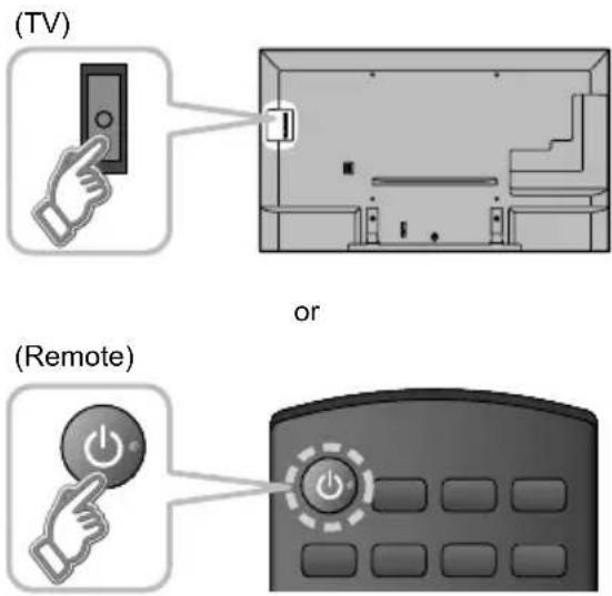 PANASONIC TC-50CX600 - Turn the TV on with the POWER button - 1