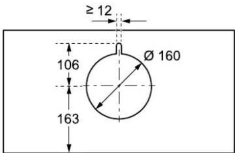 ≥ 12 106 Ø 160 163