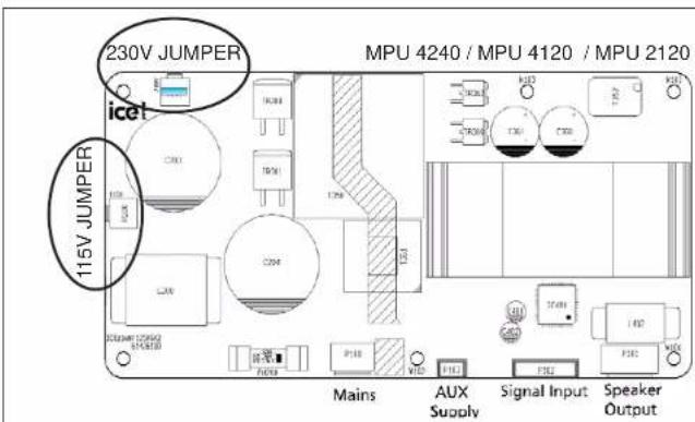 FBT MPU 4240 - SELECTION DE LA TENSION D'ALIMENTATION - 2