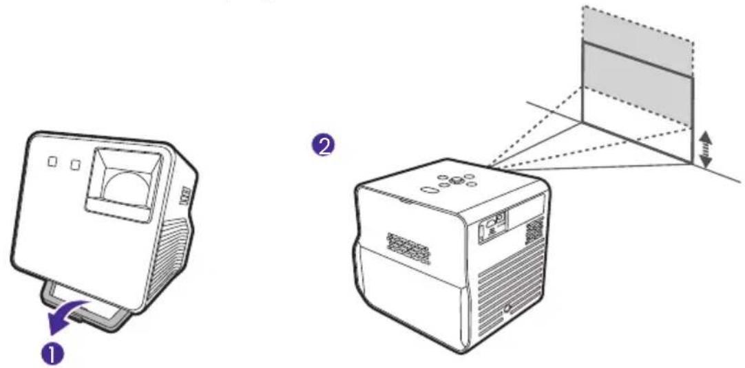 BENQ X300G - Ajustement de l'angle de projection - 1