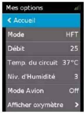 ResMed Lumis HFT - Mes options - 2