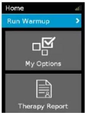 ResMed Lumis HFT - To run warmup mode: - 1