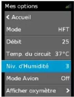 ResMed Lumis HFT - Niveau d'humidité - 1