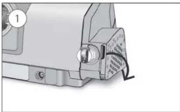 ResMed Lumis HFT - To replace the air filter: - 1