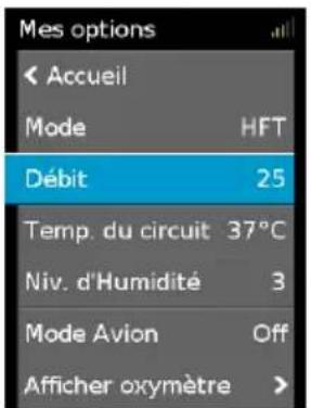 ResMed Lumis HFT - Régler le débit - 1