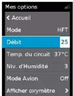ResMed Lumis HFT - Régler le débit - 2