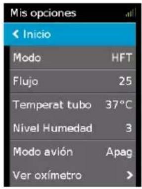 ResMed Lumis HFT - Mis opciones - 2