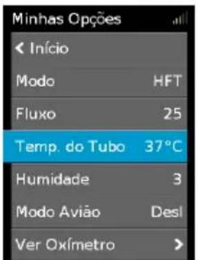 ResMed Lumis HFT - Temperatura do Tubo - 1