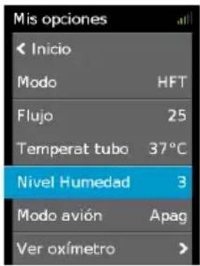 ResMed Lumis HFT - Nivel de humedad - 1