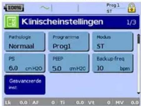 ResMed Stellar 150 - Menu Instellingen - 1