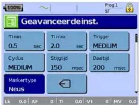 ResMed Stellar 150 - Menu Instellingen - 2