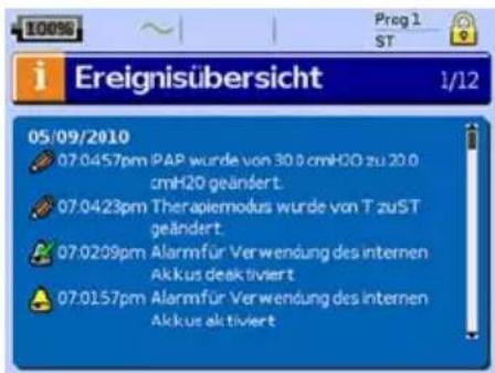 ResMed Stellar 150 - Info-Menü - 1