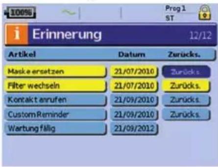 ResMed Stellar 150 - Erinnerungsmeldungen - 1