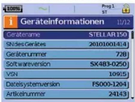 ResMed Stellar 150 - Info-Menü - 3
