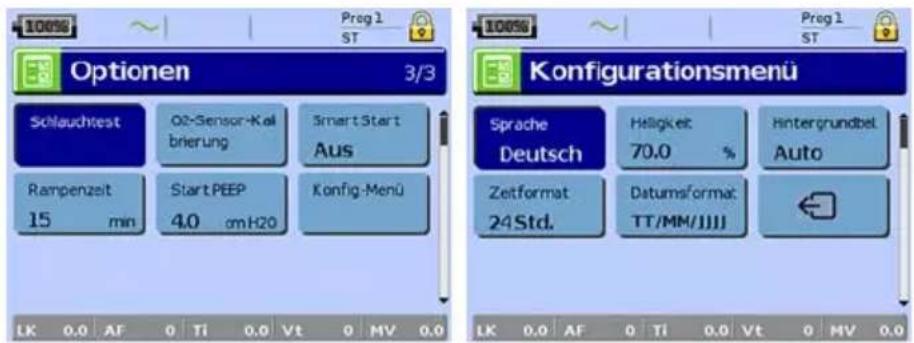 ResMed Stellar 150 - Setup-Menü:Optionen - 2