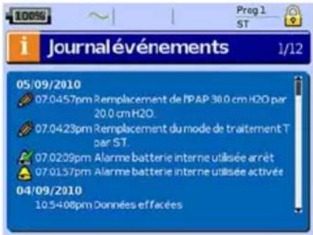 ResMed Stellar 150 - Journal événements - 1