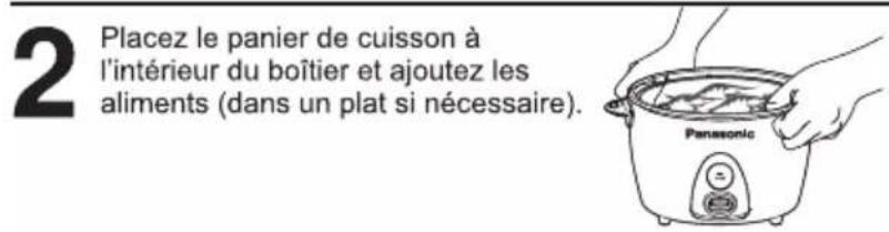 PANASONIC SR-G06FGE - Comment cuire les aliments à la vapeur - 2