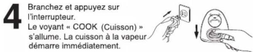 PANASONIC SR-G06FGE - Comment cuire les aliments à la vapeur - 4