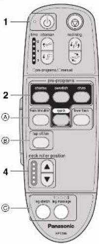 PANASONIC EP1285 - USING PRE-PROGRAMS AND QUICK MASSAGE - 1