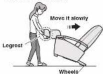 PANASONIC EP1285 - Using the wheels to move the unit - 1