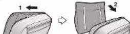 PANASONIC EP1285 - ATTACHING THE BACK CUSHION AND PILLOW - 1