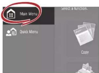CANON imageRUNNER ADVANCE C7570i - - Accessing the Main Menu - 1